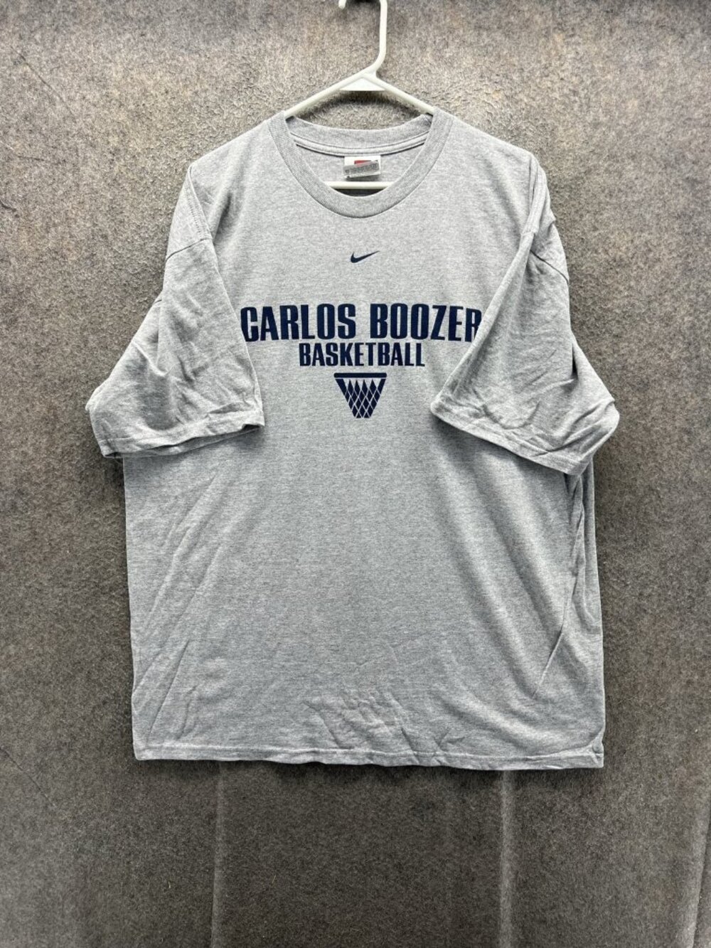 Nike Shirt Mens XL Gray Carlos Boozer Basketball Graphic Tee Crewneck Sports